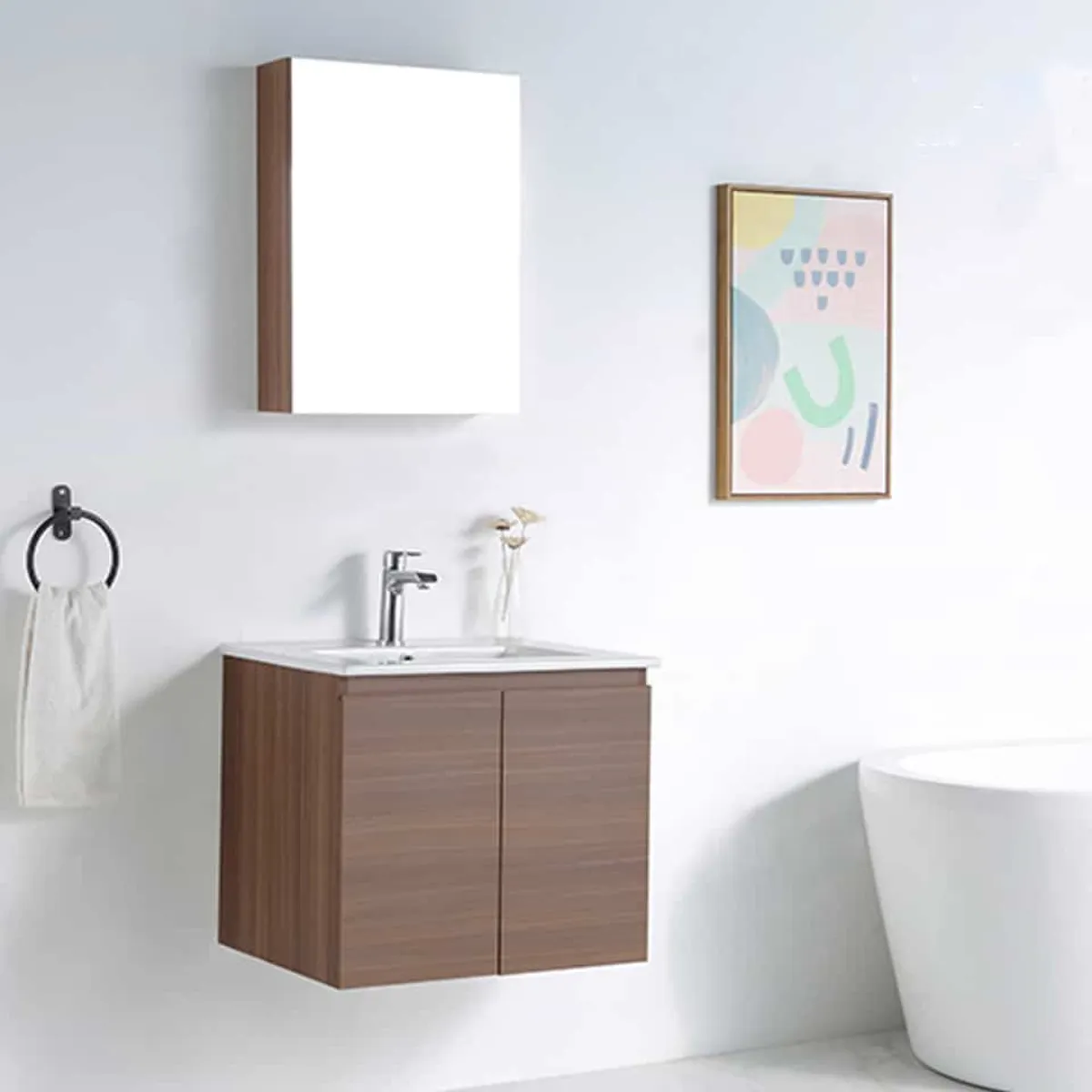 Nexus PVC Cabinet with Insert Basin 620mm (5 Colours) - view 2